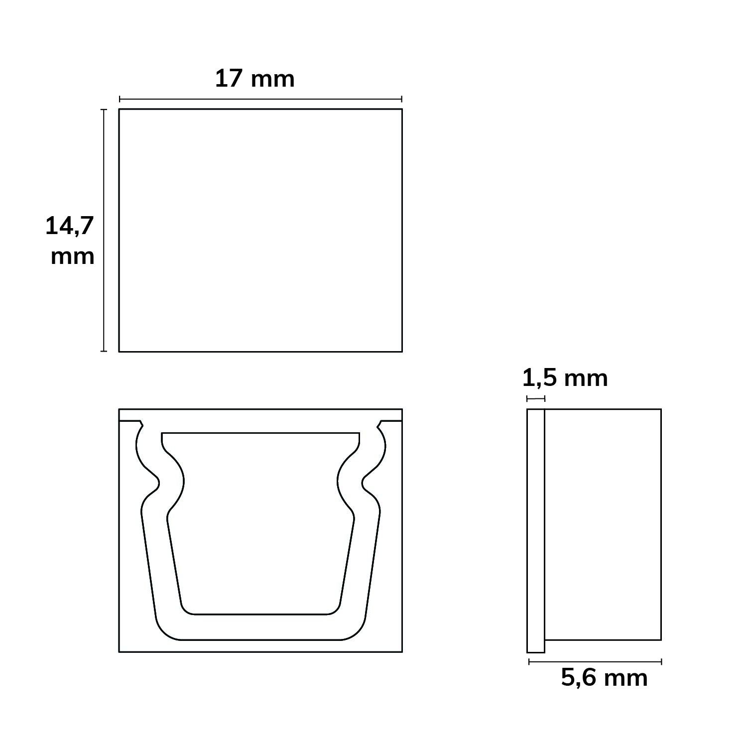 ISOLED Endkappe EC77W weiß für Profil PURE12 S, 1 STK - 3
