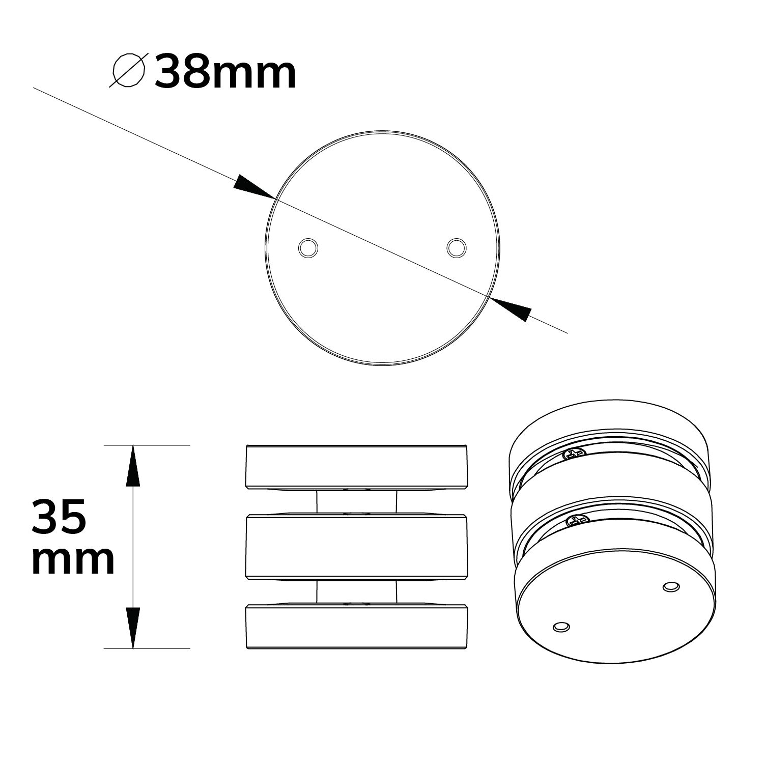 ISOLED Track48 Multi X Basismodul für Aufbauschiene, weiß, max. 6A, 4-polig - 2