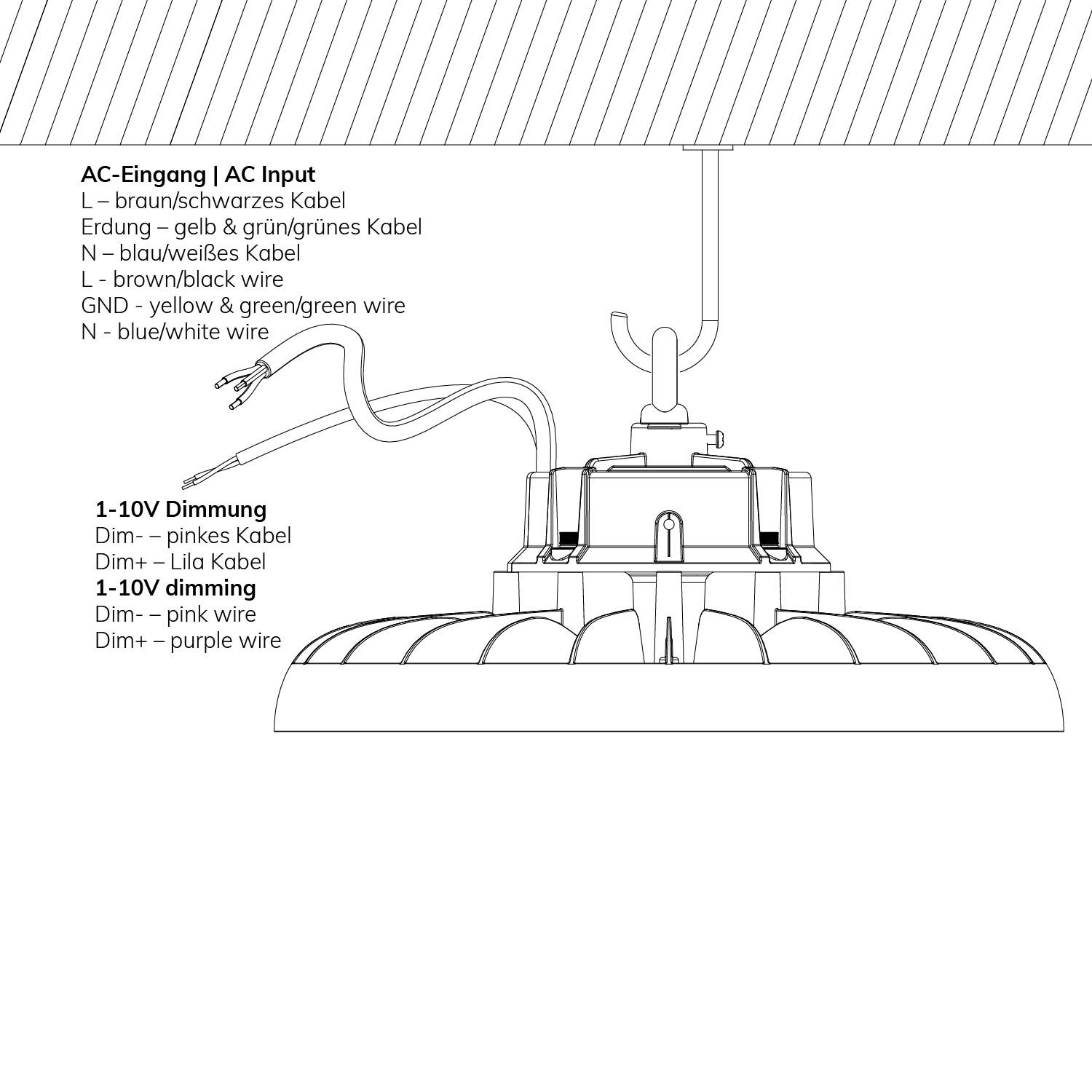 ISOLED LED Hallenleuchte FL2, PowerSwitch 120W|150W|200W, 60°, IK10, IP65, 1-10V dimmbar, neutralweiß - 5