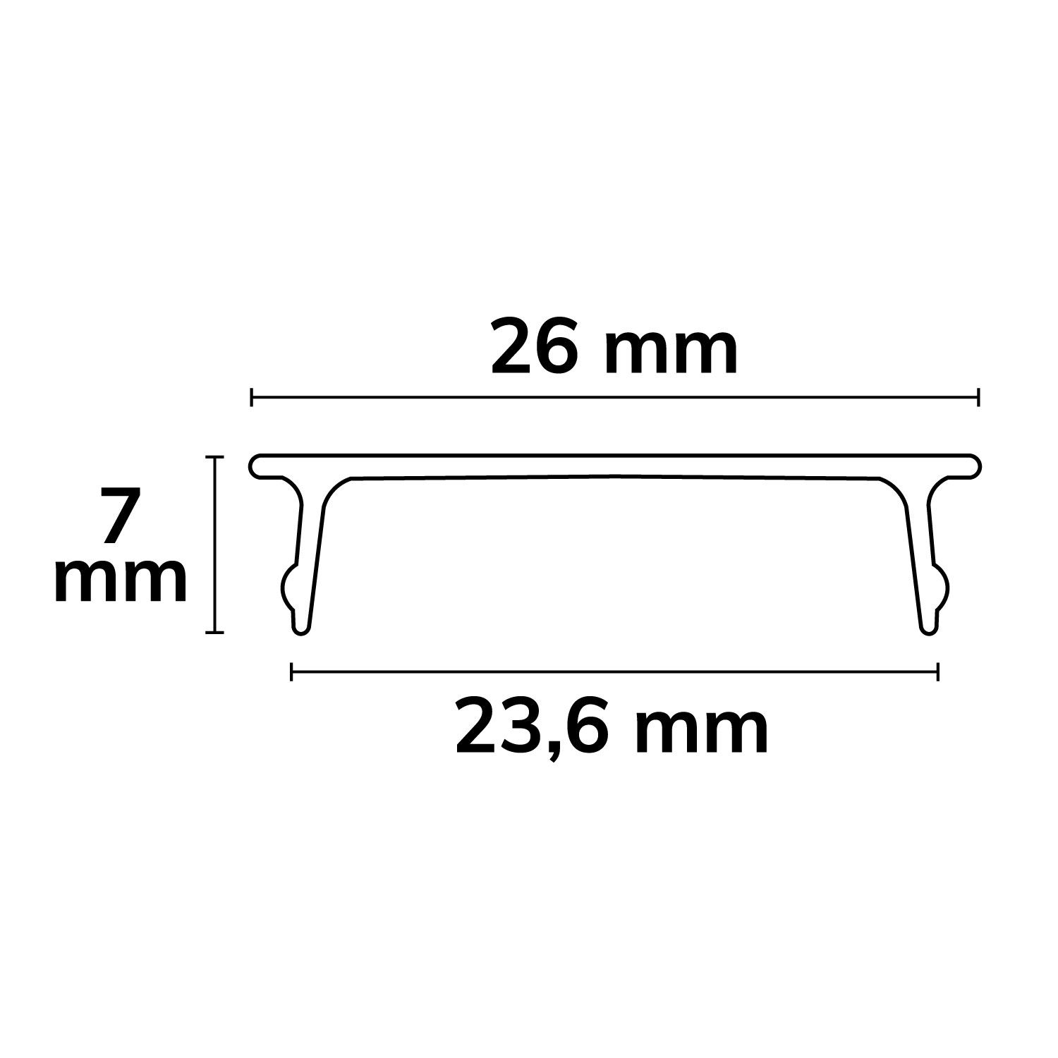 ISOLED Schutzcover weiß für Track48 Trockenbau-, Einbau- u. Aufbauschiene (H50), 300cm - 2