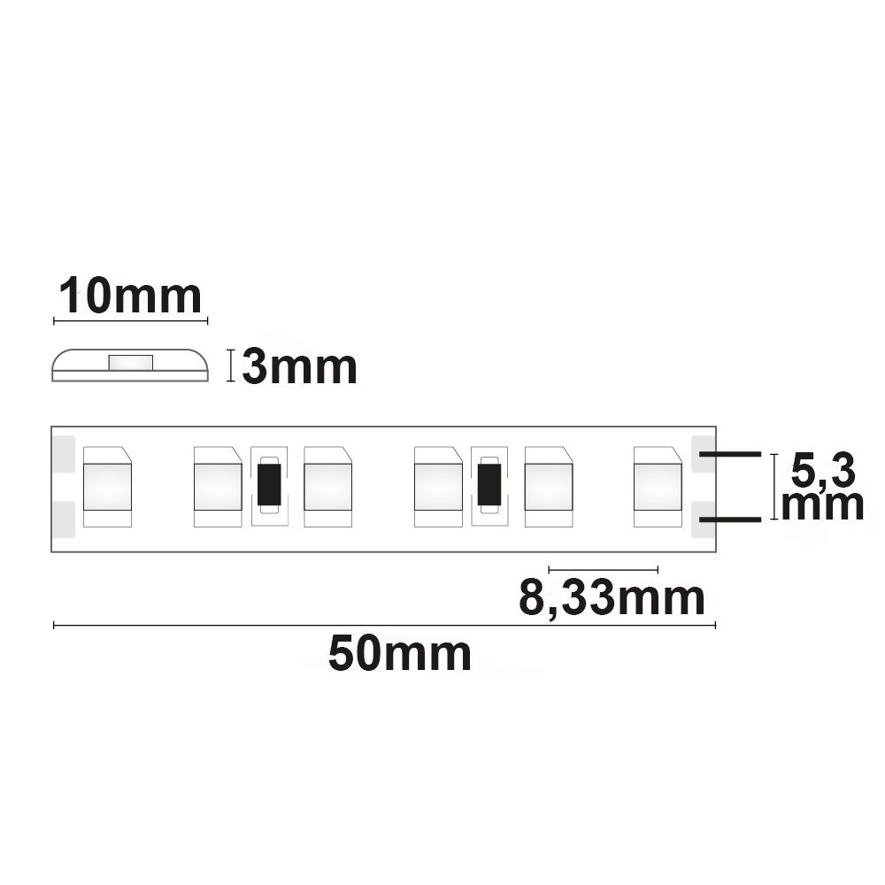 ISOLED LED SIL845 Flexband, 24V DC, 9,6W, IP66, 4500K, 5m Rolle, 120 LED/m - 4