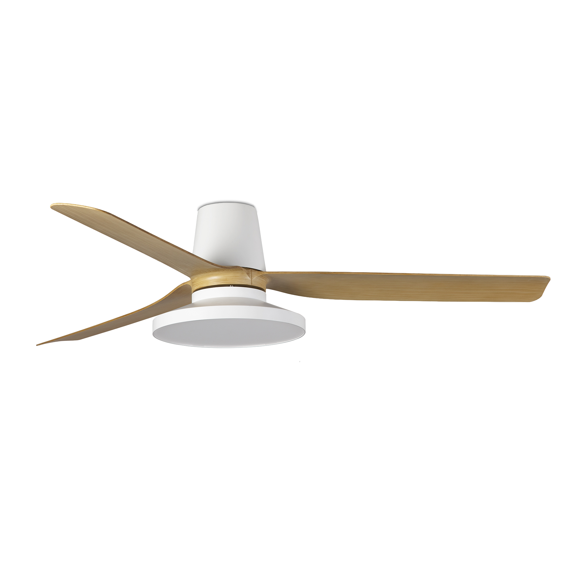 Faro PUNT TUB M TAK Ventilator weiß/Ahorn 2700K TUYA - Produktbild 1