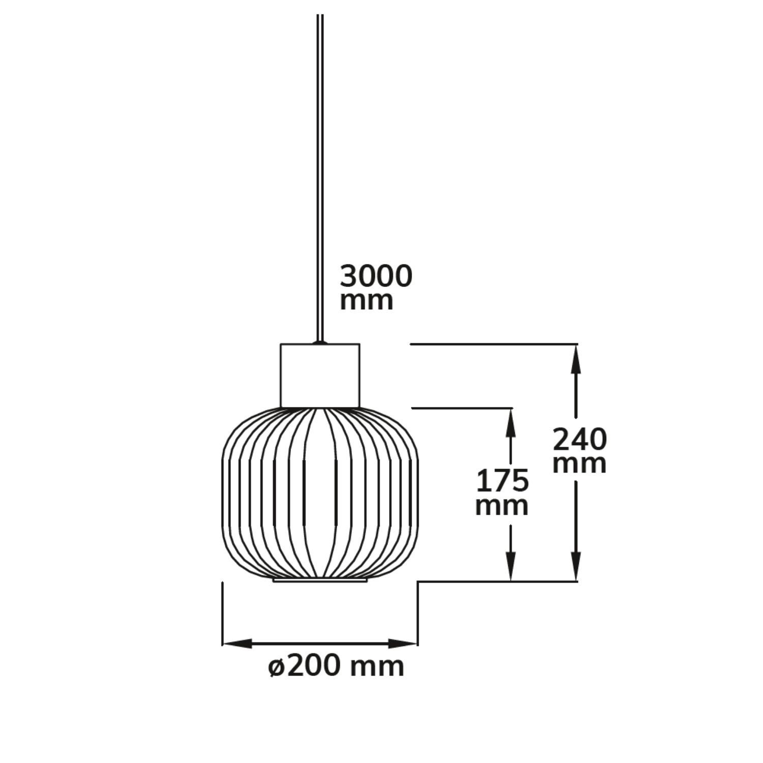 ISOLED Pendelleuchte, white Glas, rund, E27, 50-300cm, exkl. Leuchtmittel, exkl. Baldachin - 3