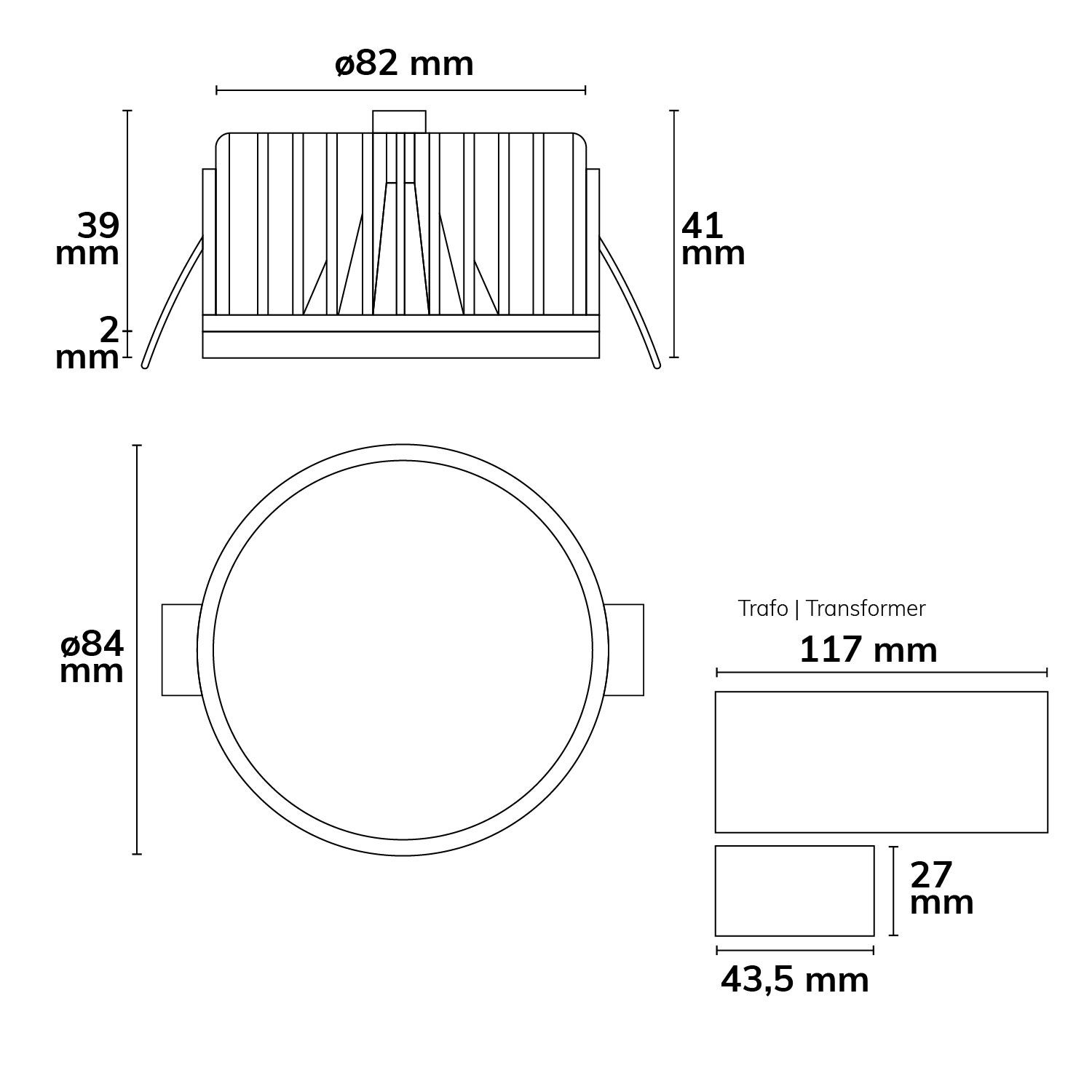 ISOLED LED Einbaustrahler Sys-90, 12W, ColorSwitch 3000|4000K, dimmbar (exkl. Cover) - 4