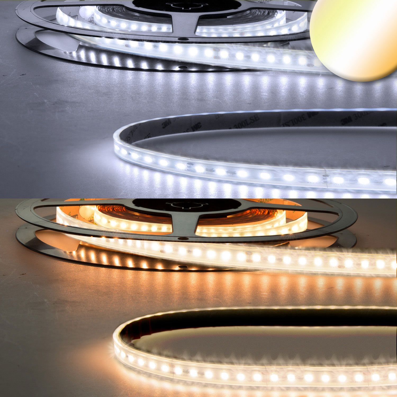 ISOLED LED AQUA CRI923/950 CCT Flexband, 24V DC, 10W|10W, IP68, 5m Rolle, 240 LED/m ISOLED LED AQUA CRI923/950 CCT Flexband, 24V DC, 10W|10W, IP68, 5m Rolle, 240 LED/m - 1
