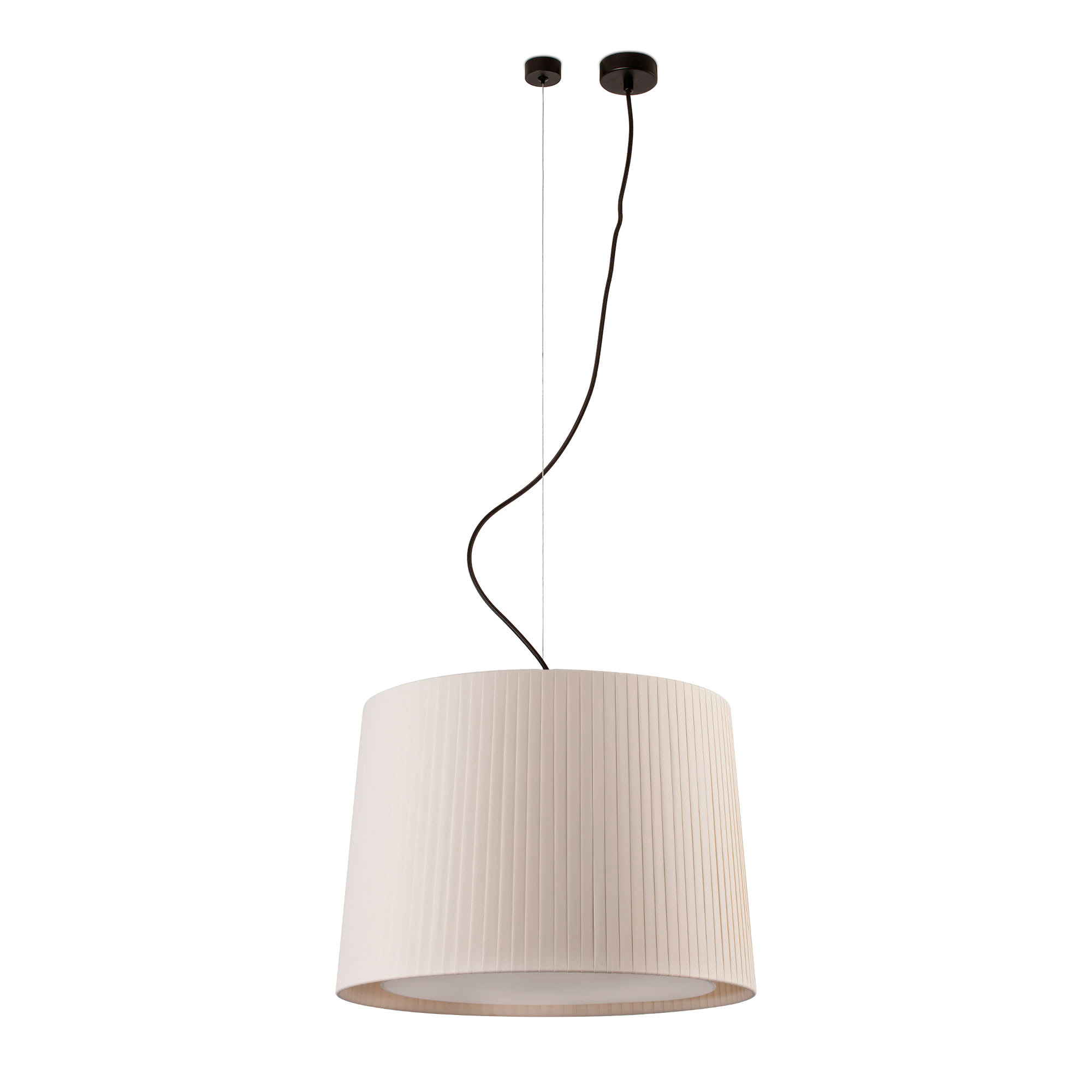 Faro SAMBA Hängeleuchte schwarz/beige Band ø450 Faro SAMBA Hängeleuchte schwarz/beige Band ø450 - 1