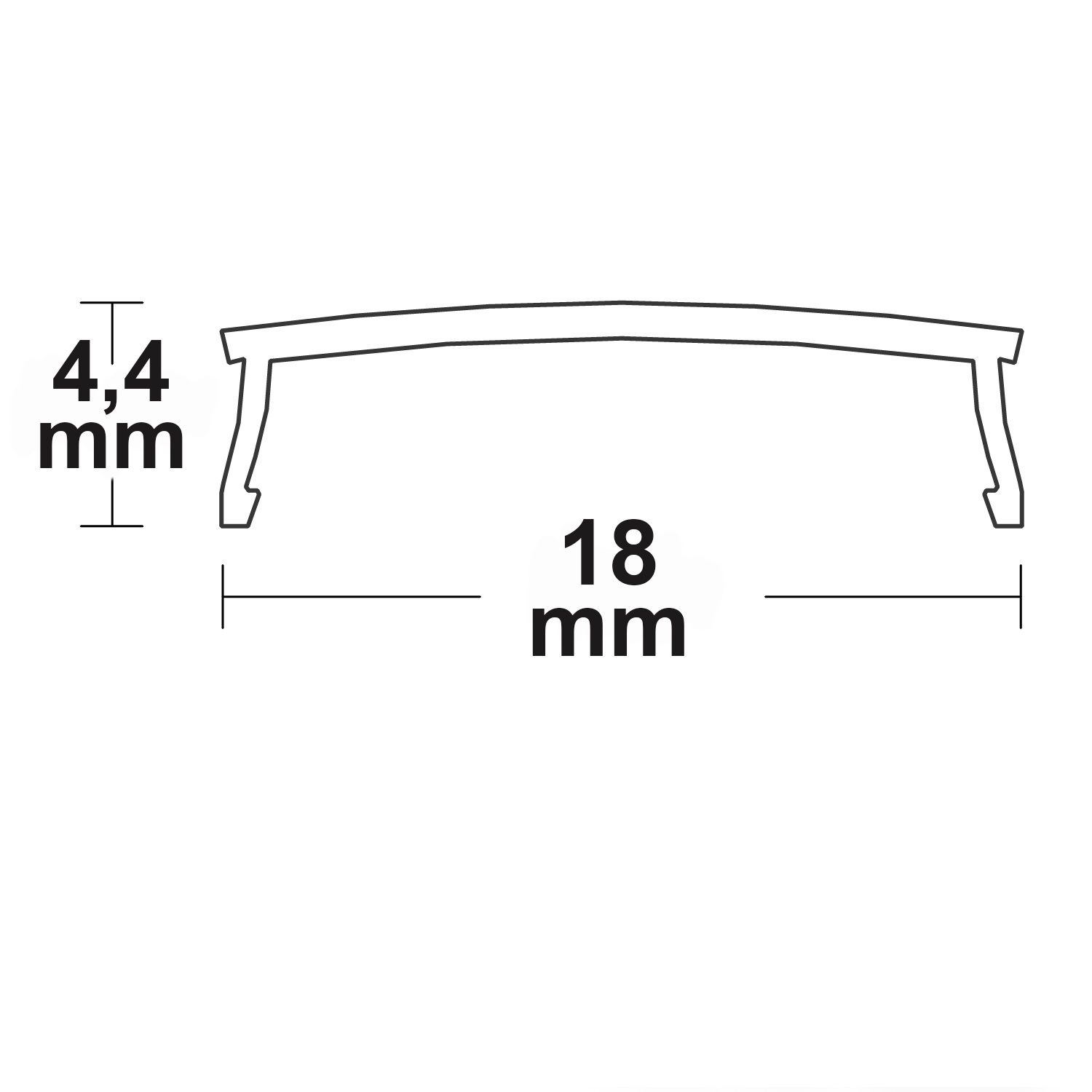 ISOLED Abdeckung COVER22 opal/satiniert 200cm für Profil SURF15 FLEX - 2