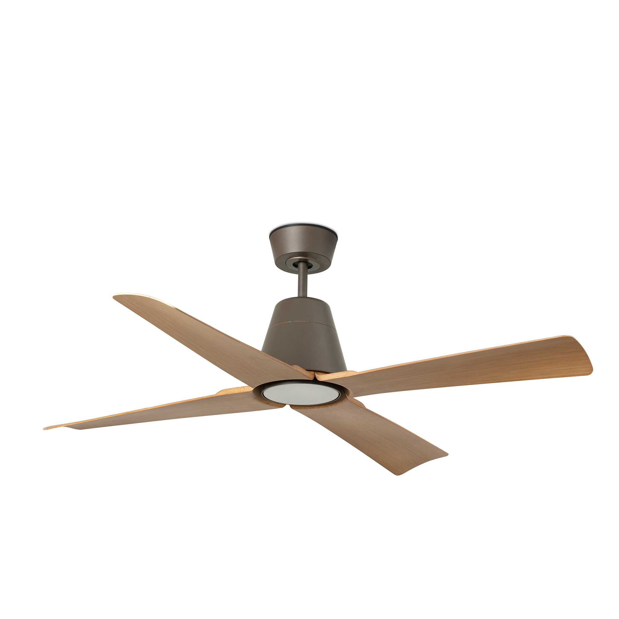 Faro TYPHOON M LED-Ventilator braun/Ahorn 3000K IP44 - Produktbild 1