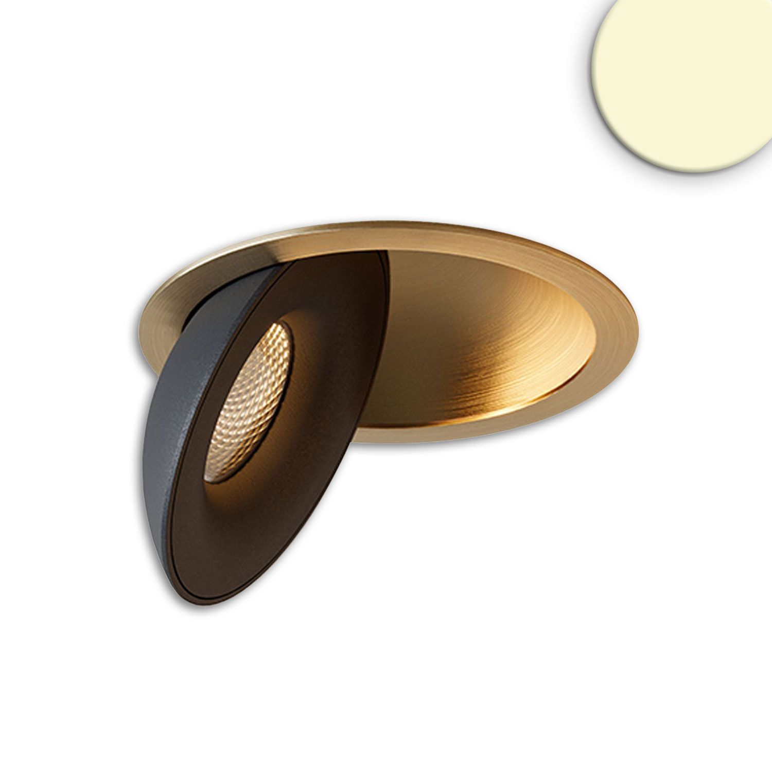 ISOLED LED Einbauleuchte Sphere gold/schwarz, 2700K, 10W, CRI90, dimmbar - 1