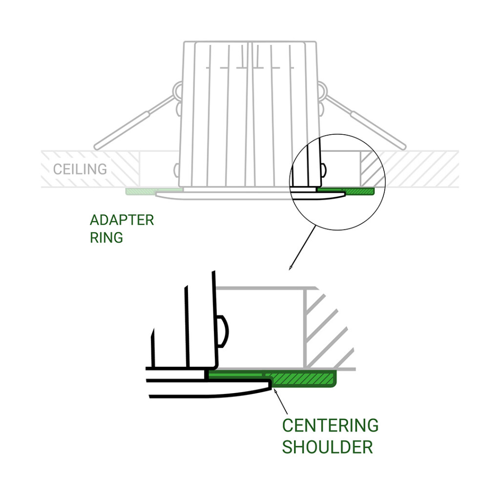 Emilum Adapter-Ring für 10W Spot 100mm Schwarz - 3