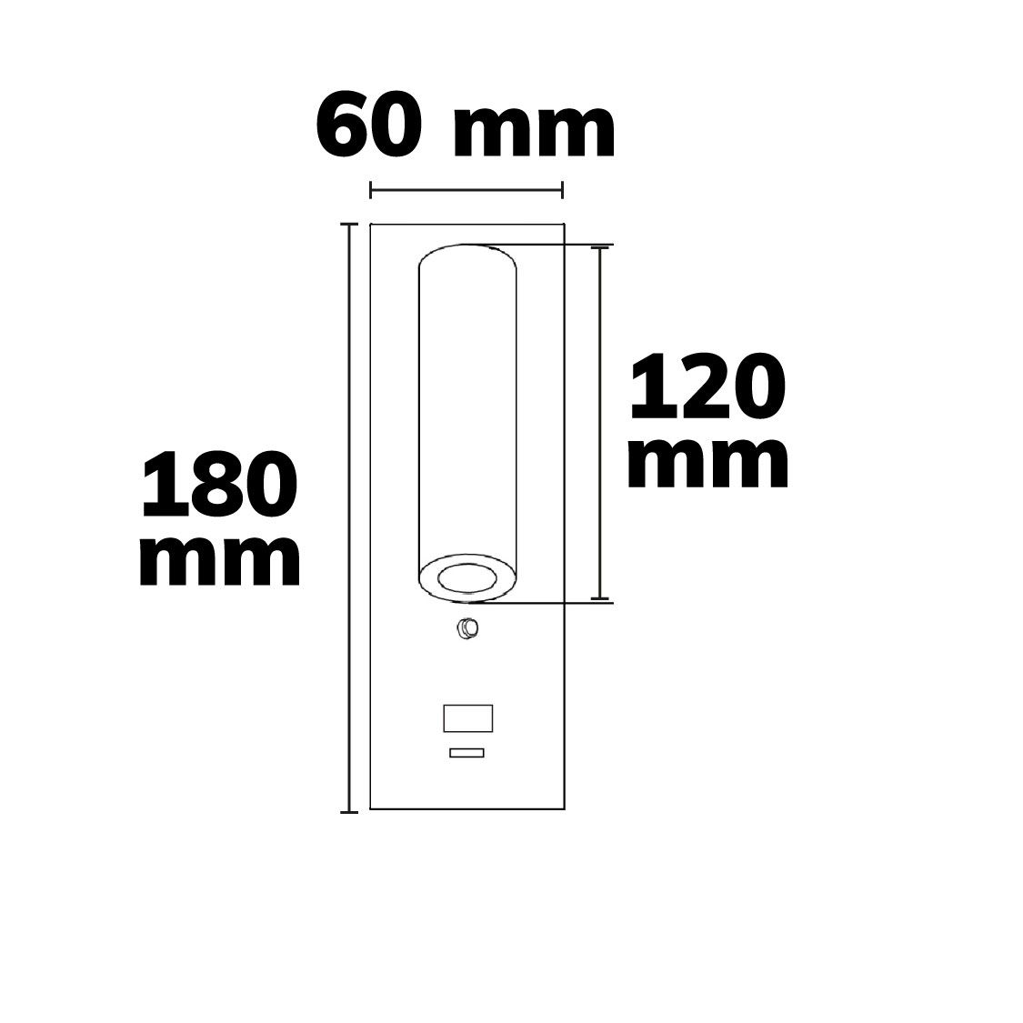 ISOLED LED Leseleuchte, 3W, weiß, mit USB-A und USB-C Ladebuchse, warmweiß, 3 Stufen dimmbar - 3