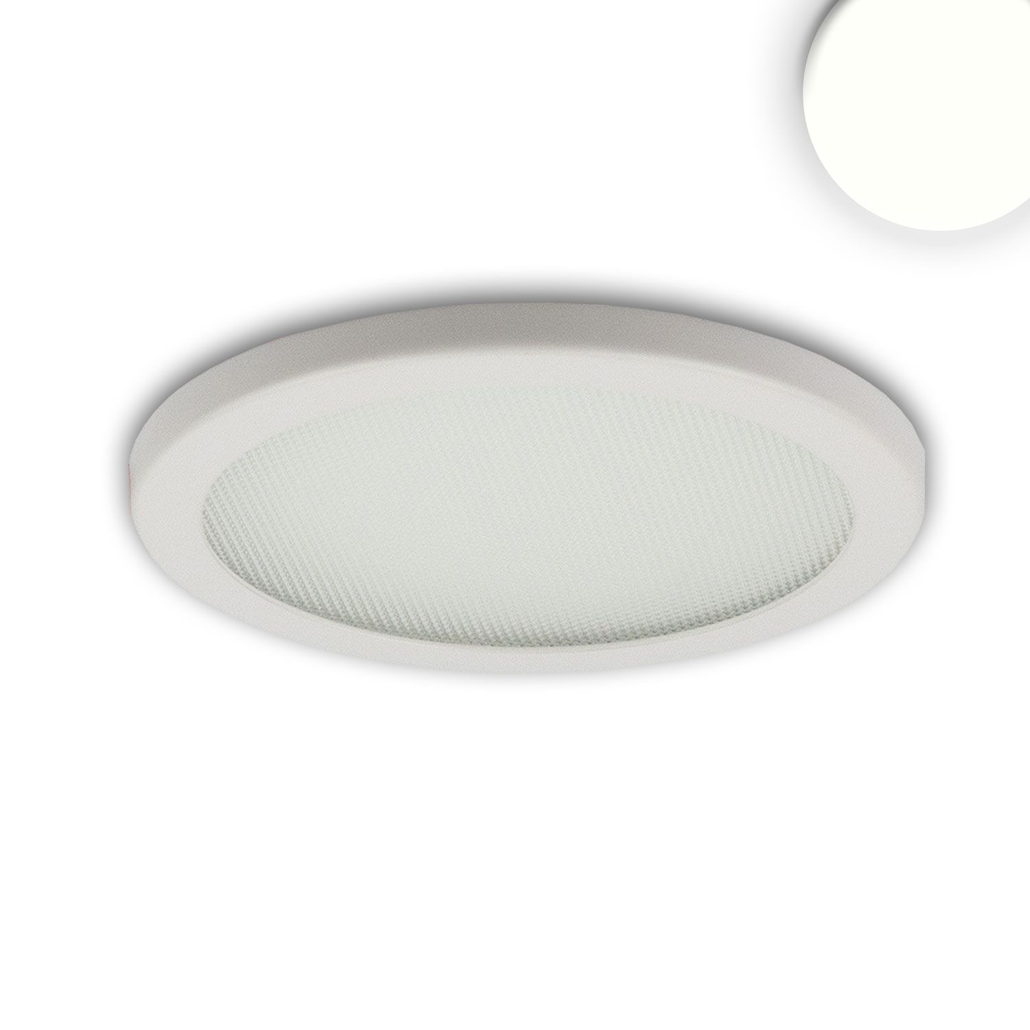 ISOLED LED Downlight Flex 8W, prismatisch, 120°, Lochausschnitt 50-100mm neutralweiß, dimmbar - 1