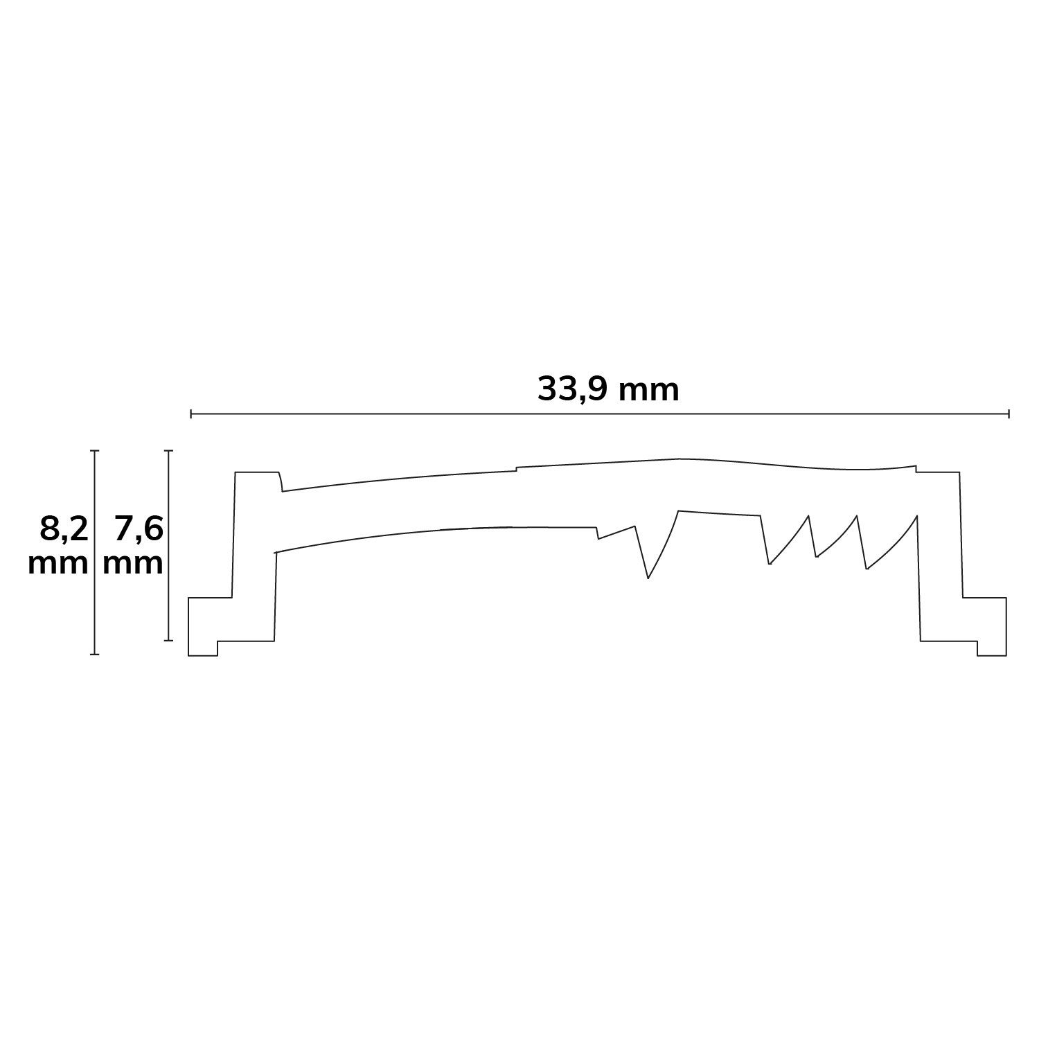 ISOLED Linsen-Einschubcover C66, Abstrahlwinkel 25° asymmetrisch, 1176mm, für LAMP30 V2 Profil - 3