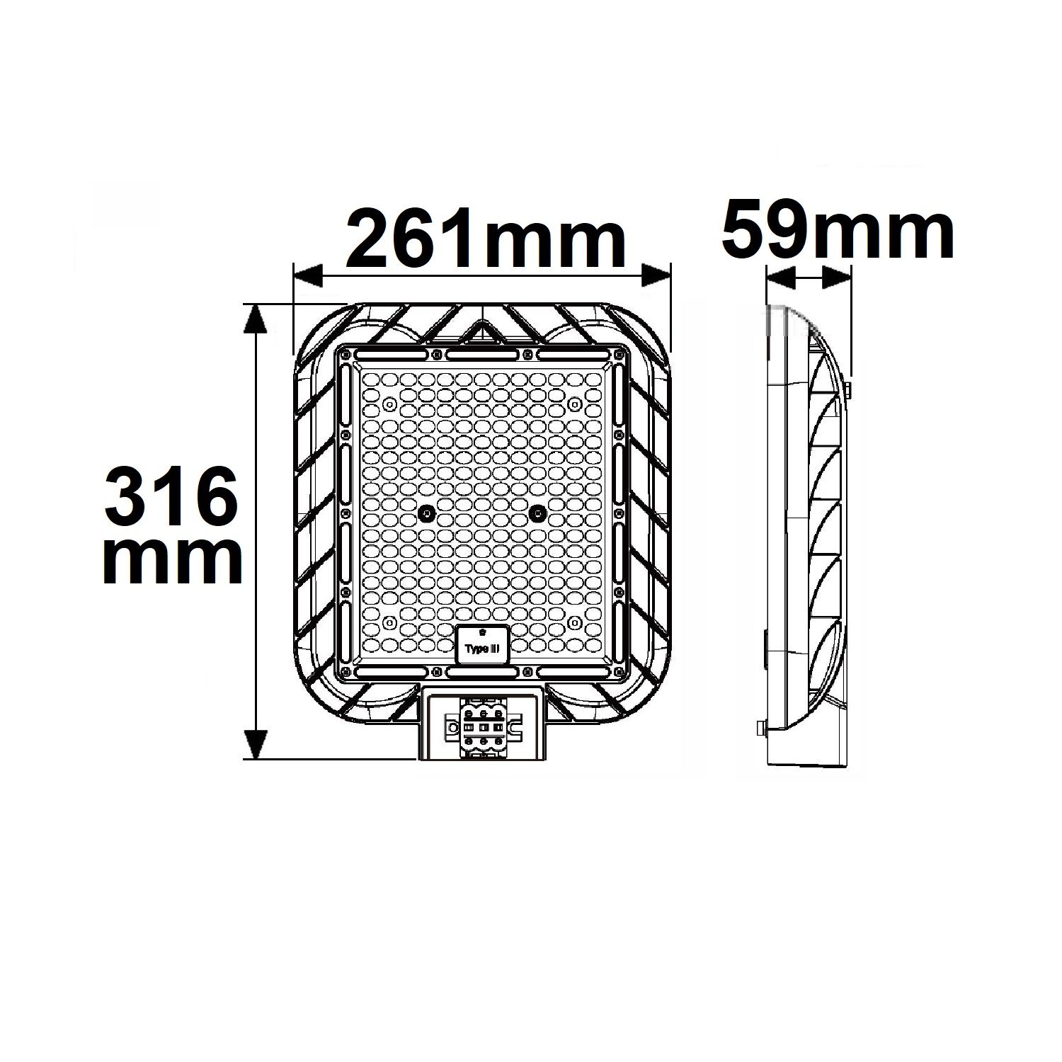 ISOLED LED Street Light Modul EM145 RAL8019 Graubraun, 4000K, IP65, 140 lm/W, exkl. Adapter - 4