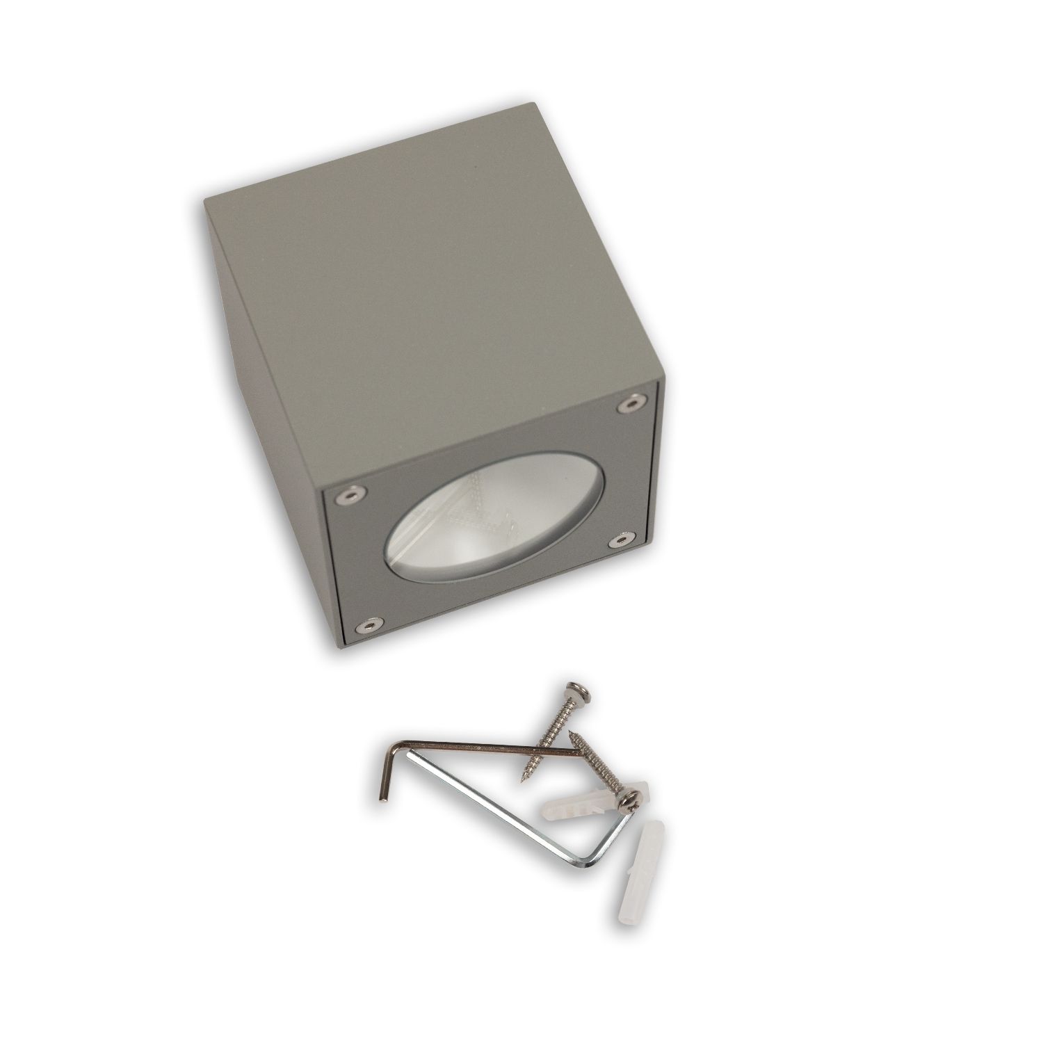 ISOLED LED Wandleuchte Up&Down 2x3W CREE, IP54, silbergrau, warmweiß - 1