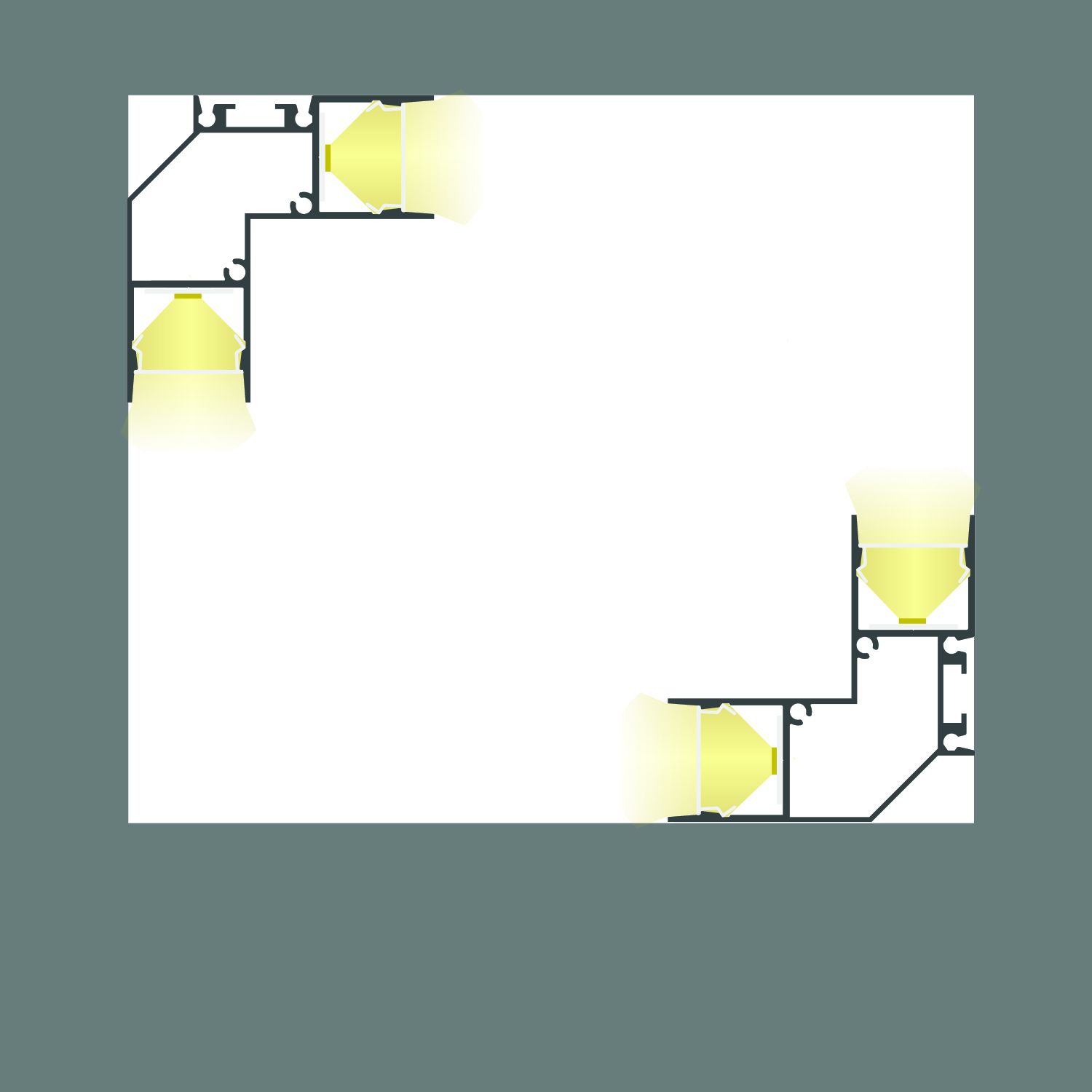 ISOLED LED Eckprofil HIDE ANGLE Aluminium eloxiert, 200cm - 6