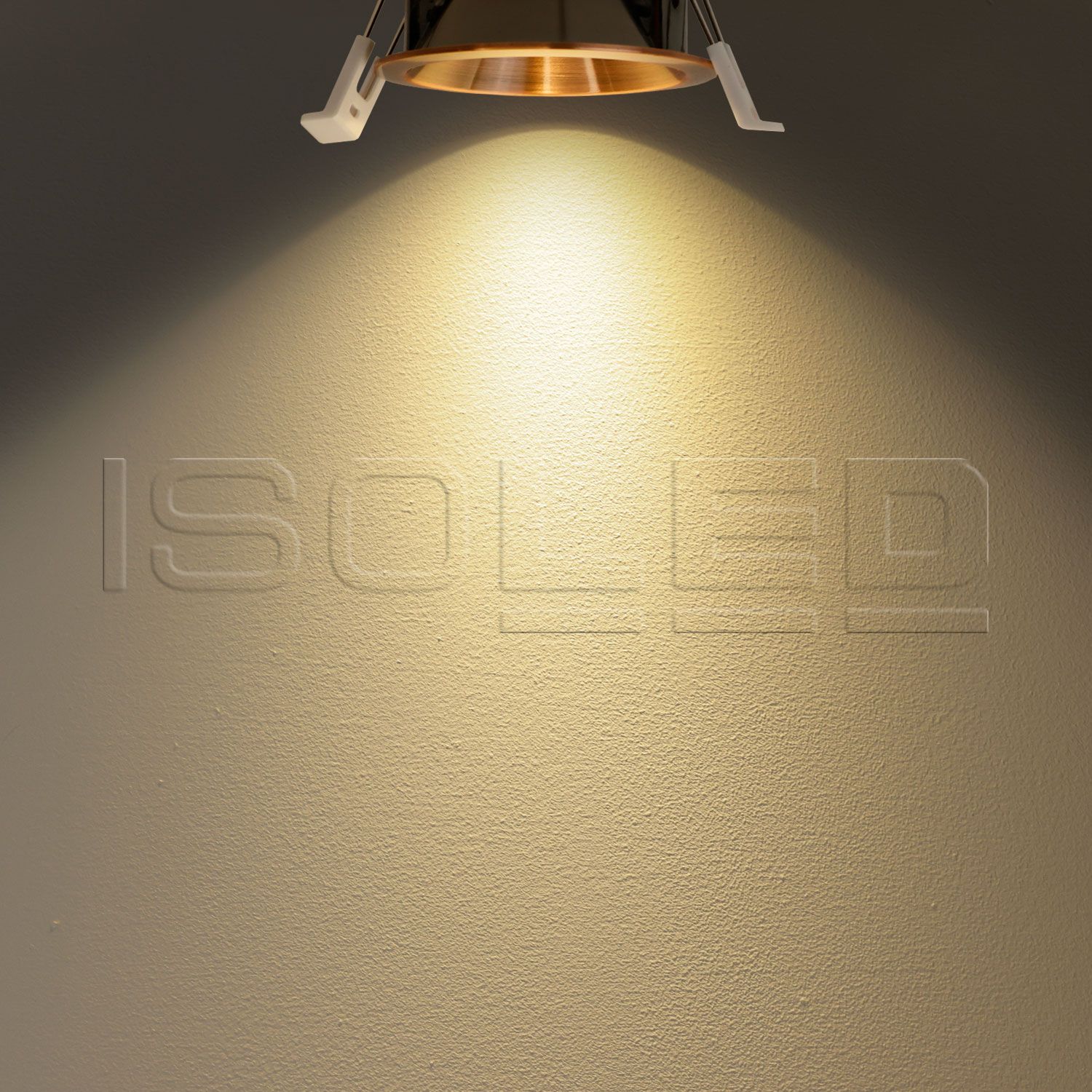 ISOLED LED Einbaustrahler BACK60, rosegold, rund, 5W, CRI90, 3000K, rückversetzt, UGR