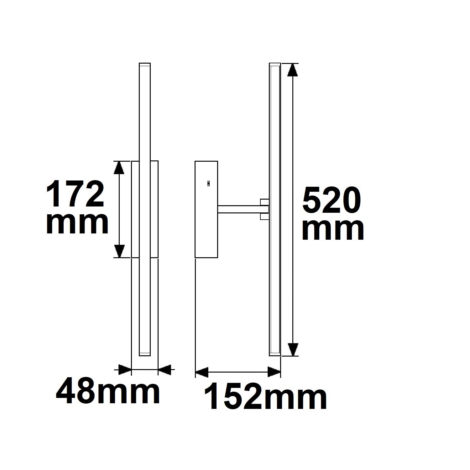 ISOLED LED Spiegel- und Bilderleuchte schwenkbar, 520mm, 12W, weiß, ColorSwitch 2700|3000|4000K - 3
