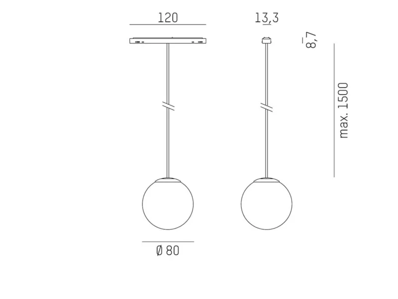 Molto Luce MAGNETICS SPHERE M PD (schwarz/satiniert) - 2