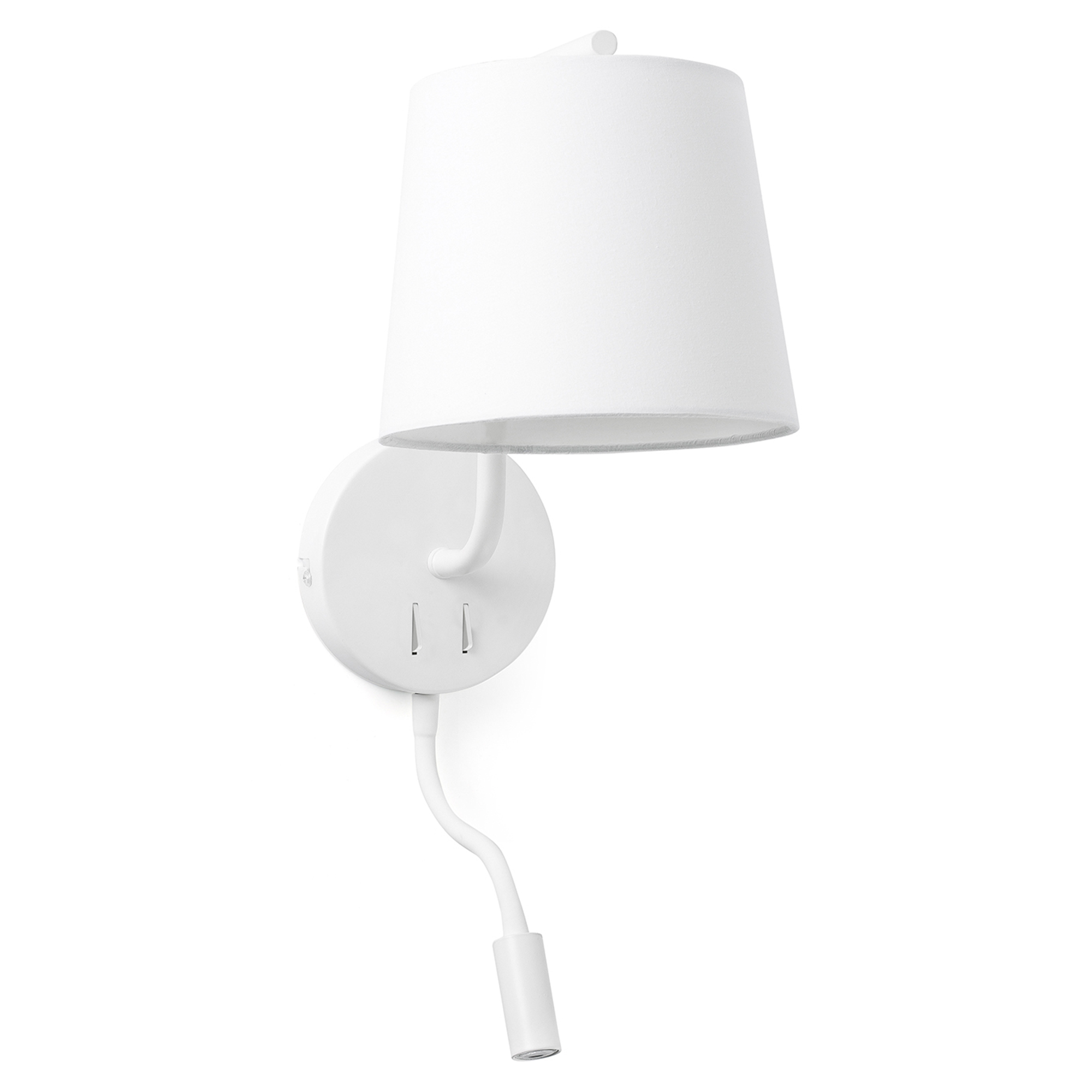 Faro BERNI Wandleuchte weiß mit LED-Leser Faro BERNI Wandleuchte weiß mit LED-Leser - Produktbild 1