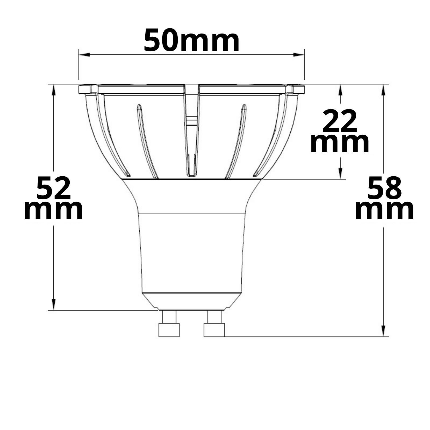 ISOLED GU10 LED Strahler 8W COB, 10°, 4000K, dimmbar - 2
