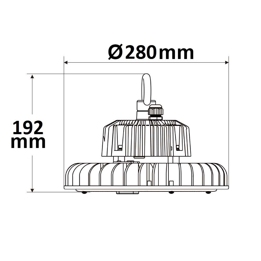 ISOLED LED Hallenleuchte FL 200W, 60°, IK10, IP65, 1-10V dimmbar, kaltweiß - 2