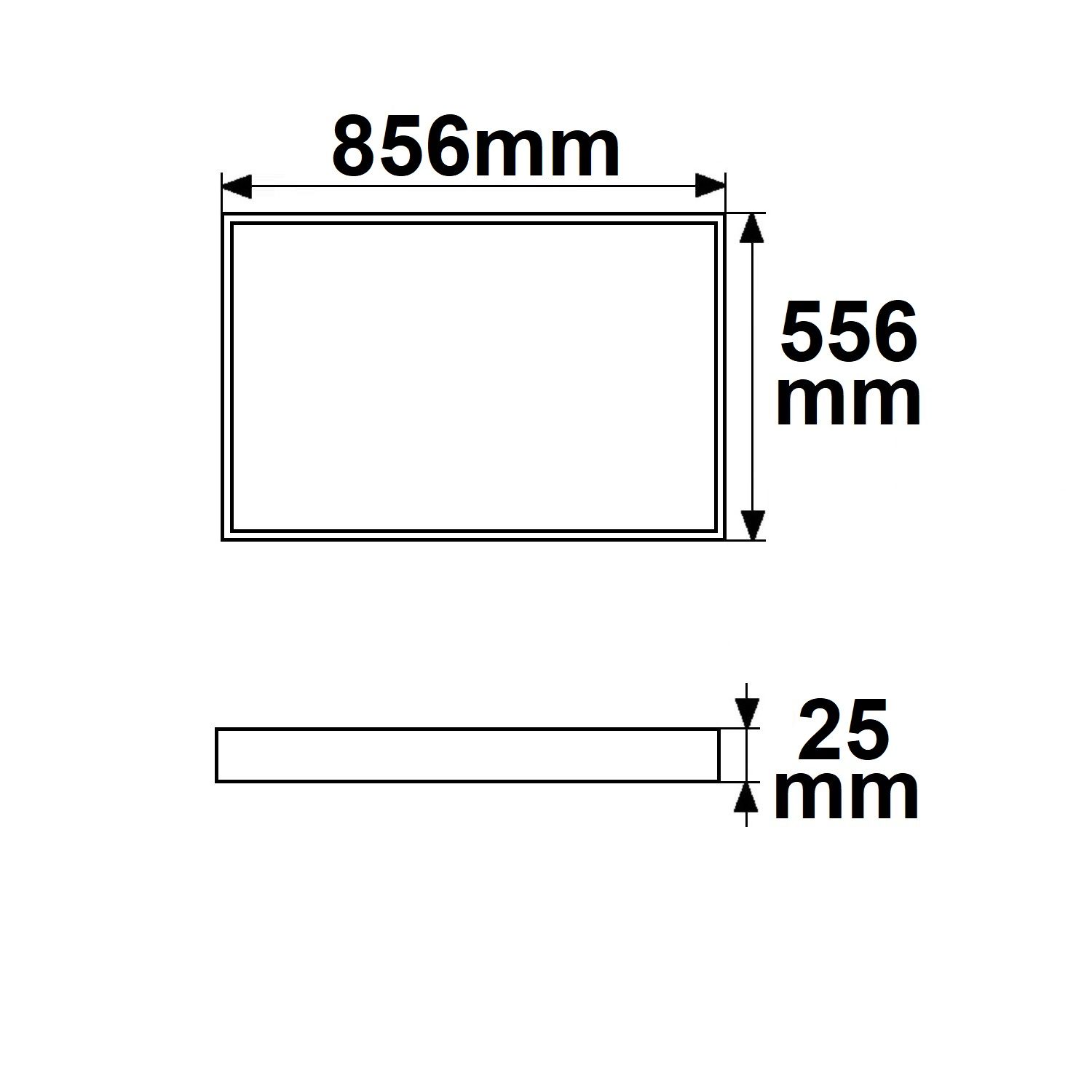 ISOLED LED Leuchtrahmen H25, Innenformat 500x800mm, 54W, weißdynamisch, CRI92 - 2