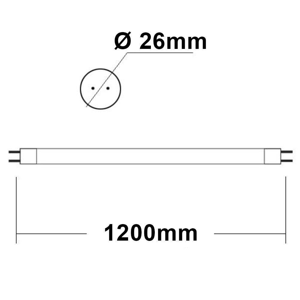 ISOLED T8 LED Röhre Nano+, 120cm, 18W, warmweiß - 3