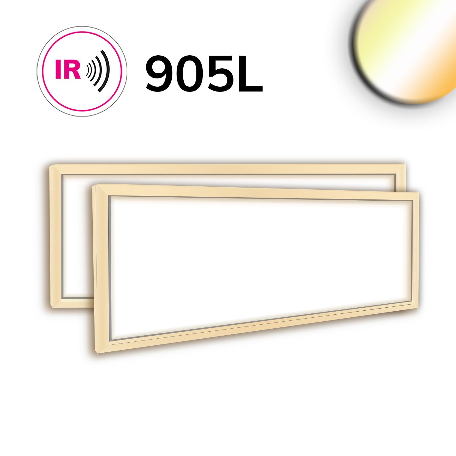 ISOLED LED Leuchtrahmen H25, Innenformat 592x1500mm, 86W, weißdynamisch, CRI92 - 1