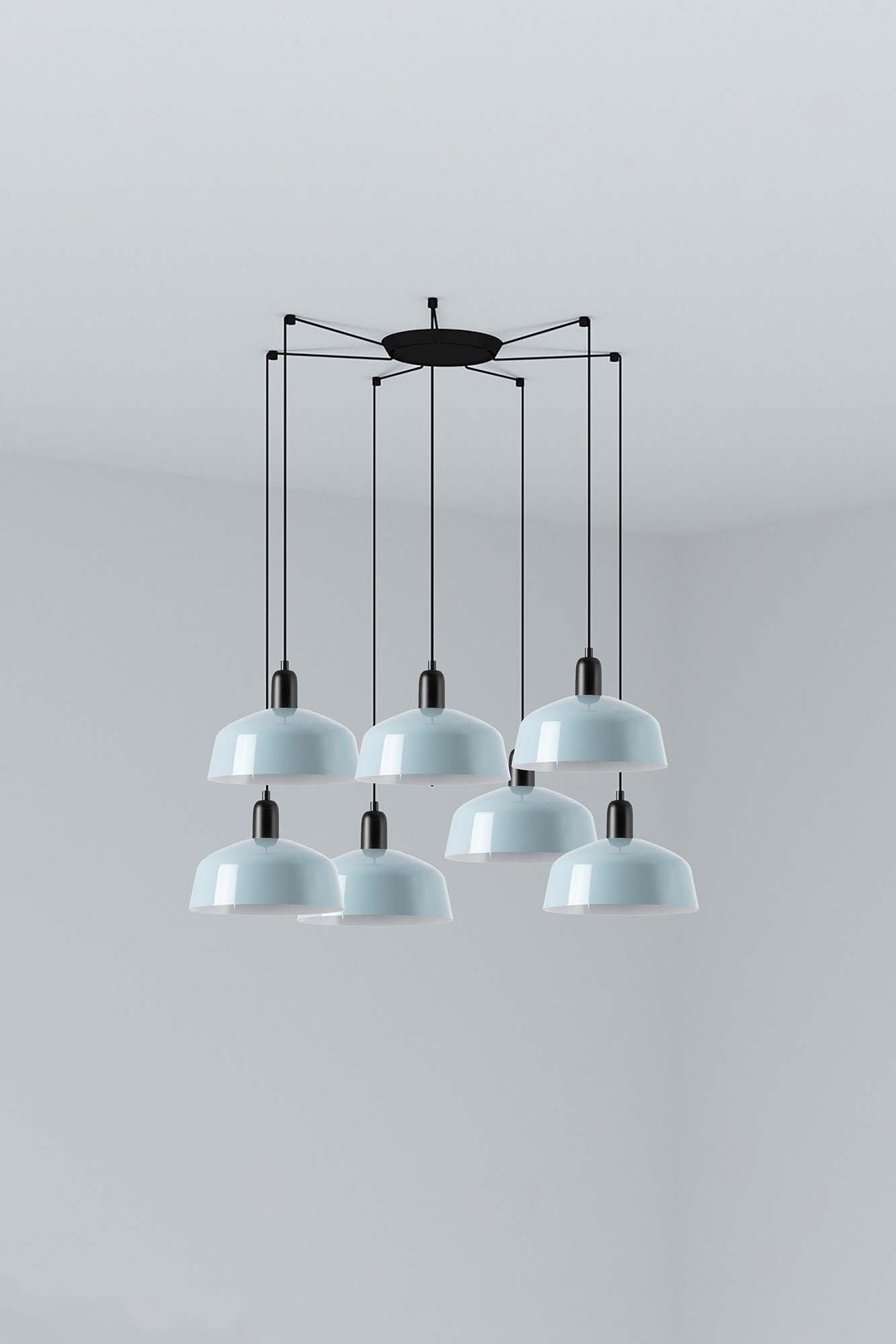 Faro TATAWIN M Metall 7L Pendelleuchte Grau-blau - 1