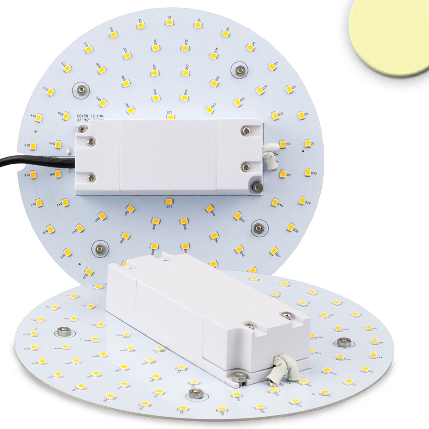 ISOLED LED Umrüstplatine 160mm, 12W, mit Magnet, warmweiß - 1