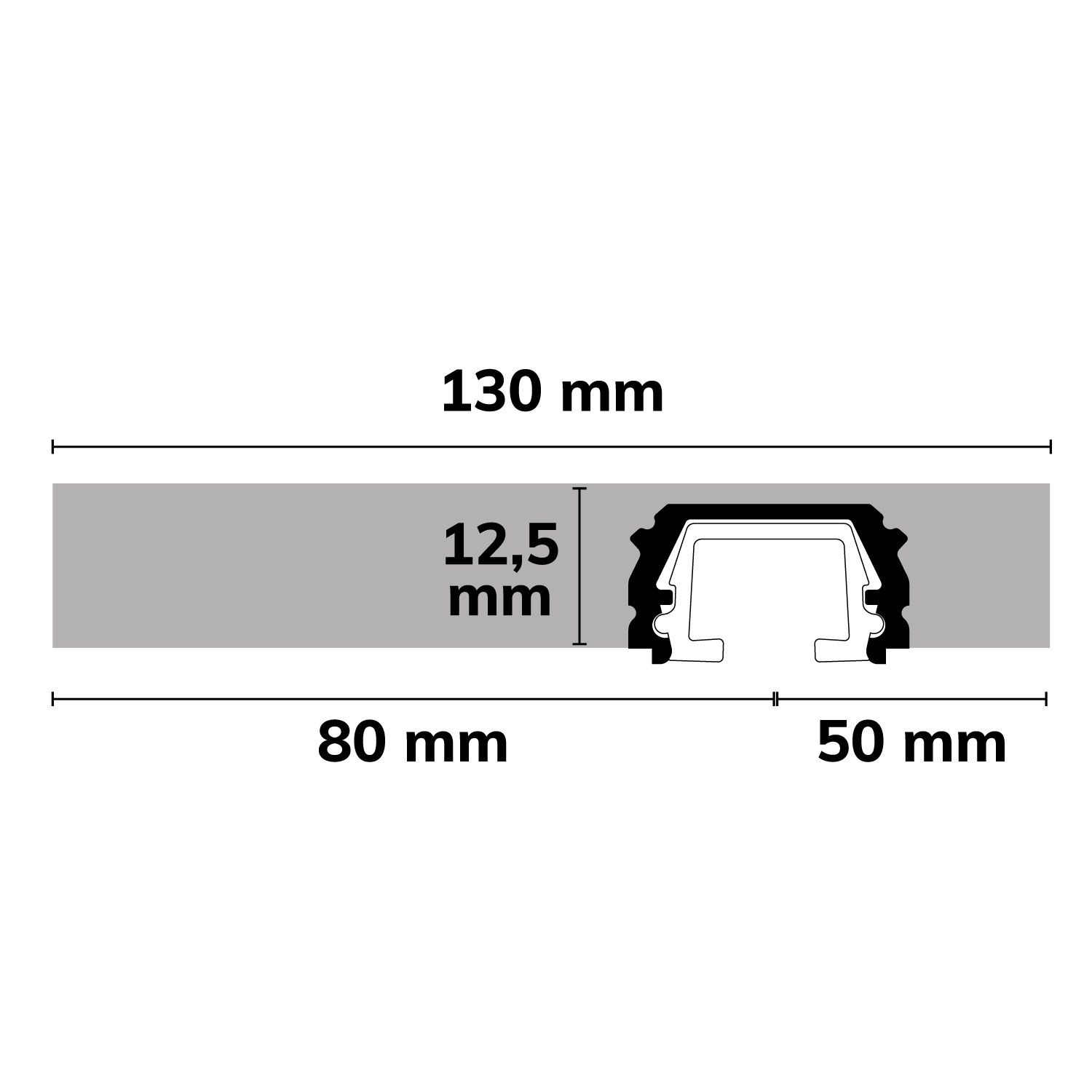 ISOLED Plaster 10 One Gipskarton-Feuchtraumplatte 12.5mm, mit Profileinsatz inkl. Schutzcover, 200cm - 4