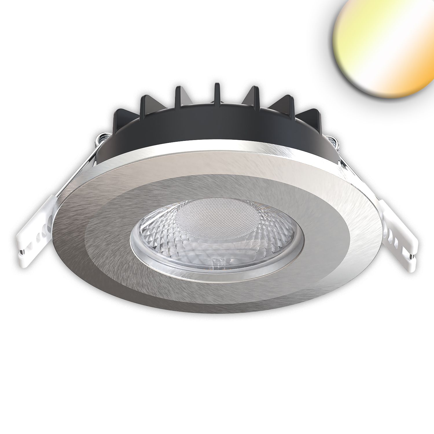 ISOLED LED Einbaustrahler Vario-68, 6W, 60°, 2700|3000|4000|6000K, IP65, CRI90, nickel gebürstet - 1