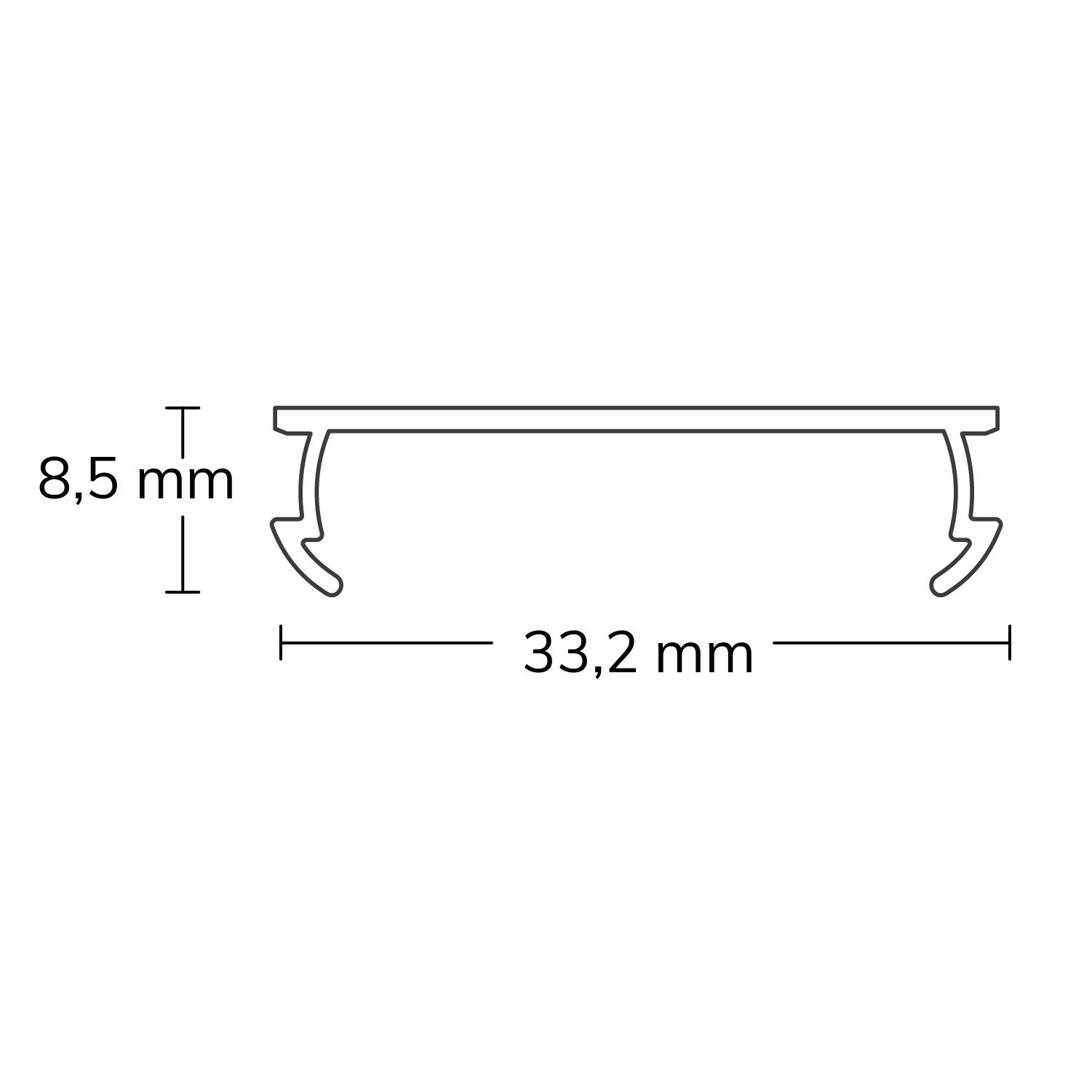ISOLED Abdeckung COVER61 opal+ für Profil LAMP30 V1+V2, 300cm - 2