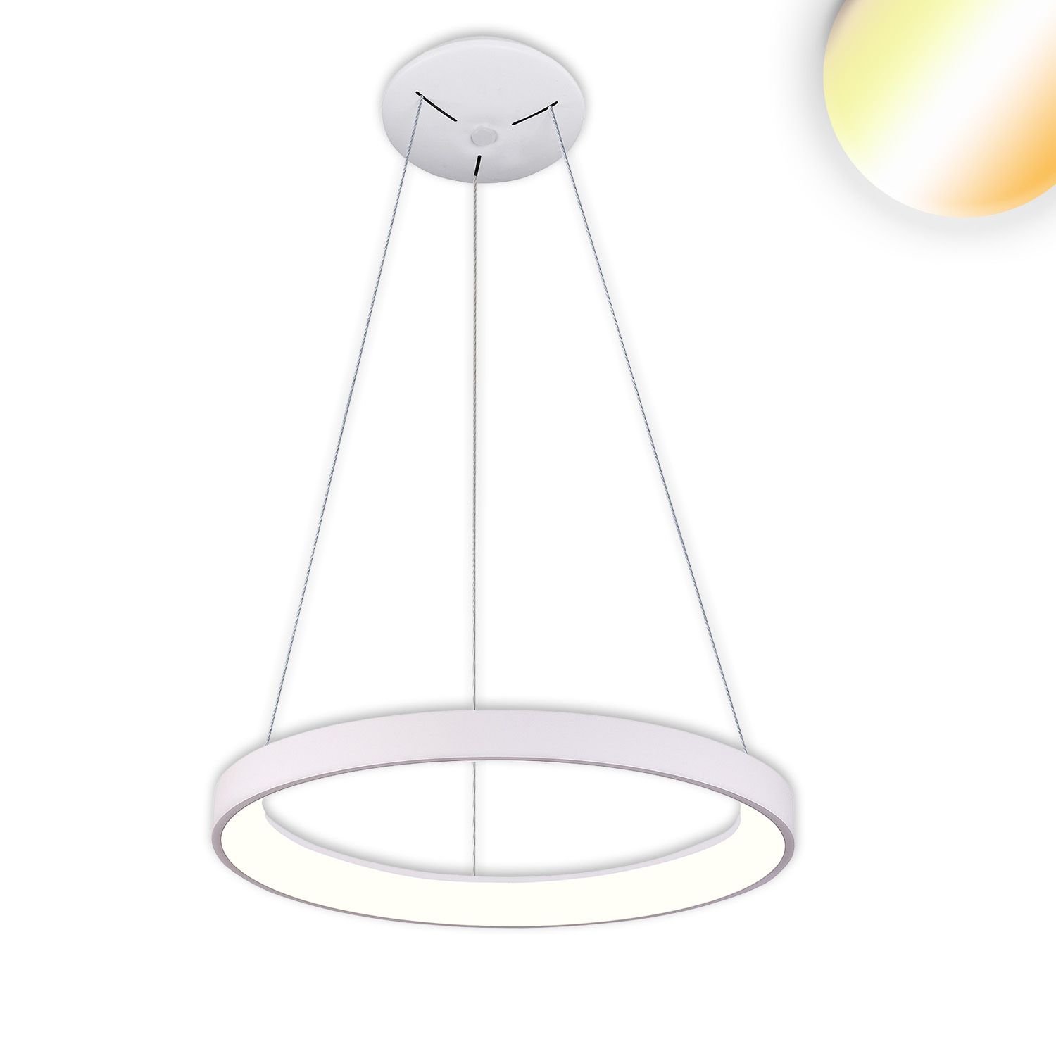 ISOLED LED Hängeleuchte Orbit 480, weiß, 38W, rund, ColorSwitch 3000|3500|4000K, dimmbar - 1