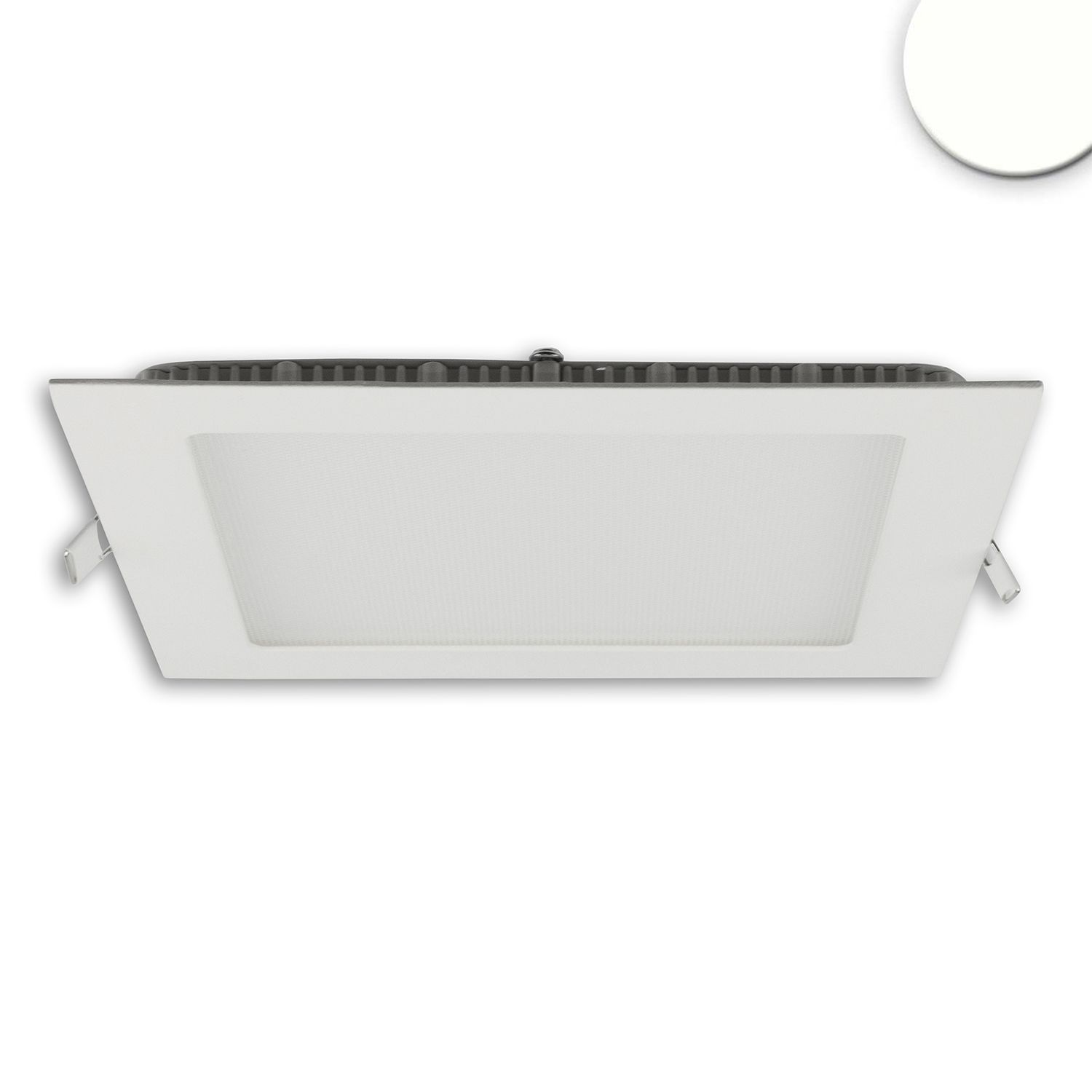 ISOLED LED Downlight, 15W, eckig, ultraflach, blendungsreduziert, weiß, neutralweiß, dimmbar CRI90 - 1