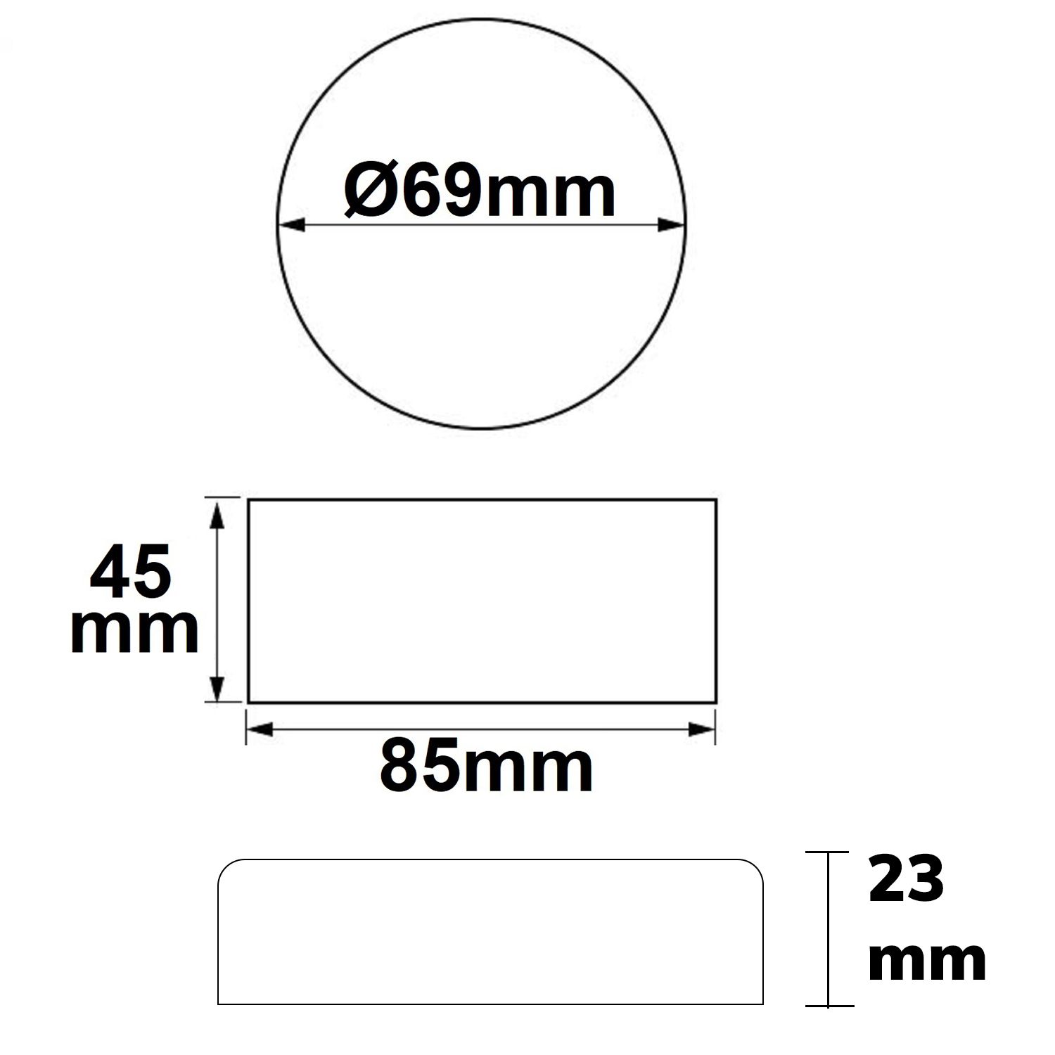 ISOLED Wireless Touch RGB PWM-Dimmer mit Funk-Fernbedienung Round, 12-24V DC 3x4A - 2