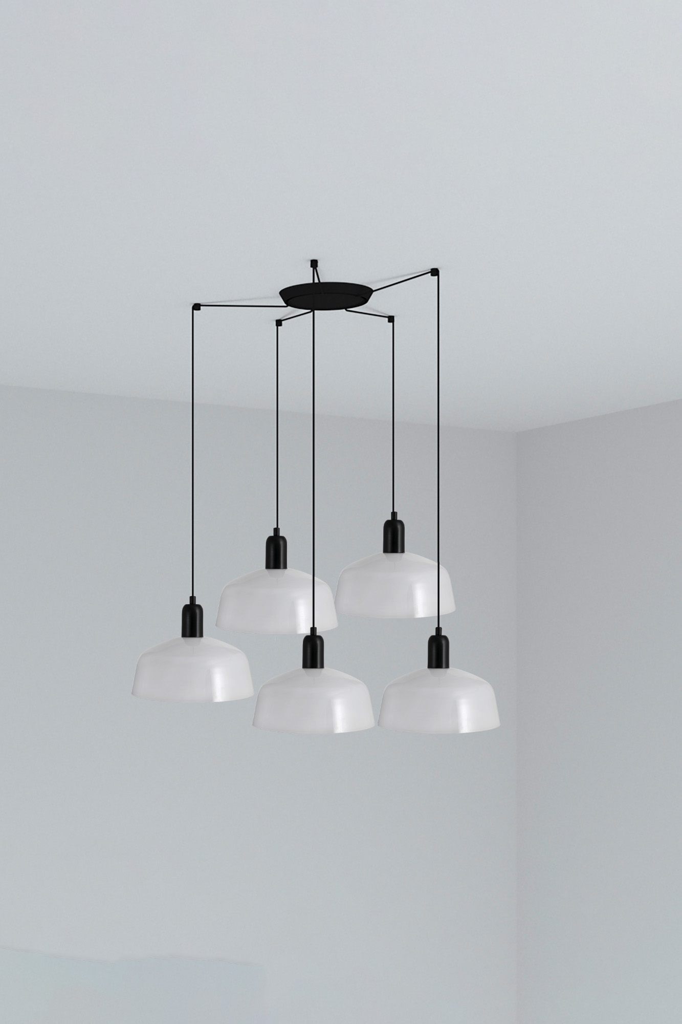 Faro TATAWIN M 5L Pendelleuchte Glas weiß Faro TATAWIN M 5L Pendelleuchte Glas weiß - 1