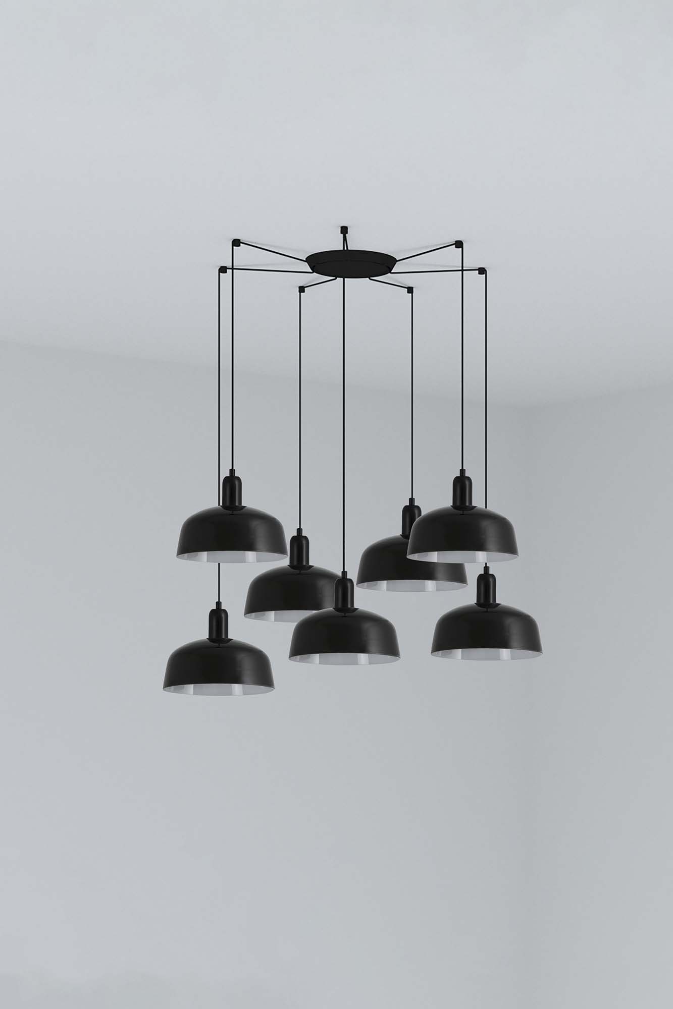 Faro TATAWIN M 7L Pendelleuchte Glas schwarz Faro TATAWIN M 7L Pendelleuchte Glas schwarz - 1
