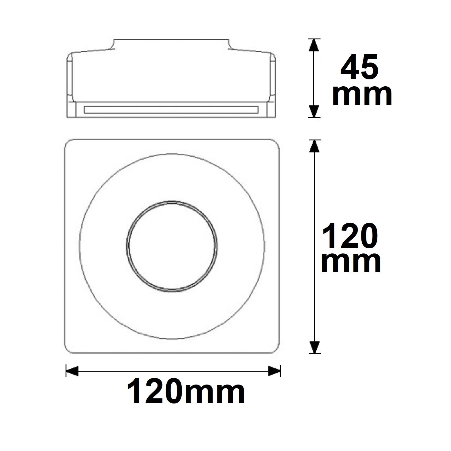 ISOLED Gips Einbaustrahler für GU10/MR16 Spots, rückversetzt, trichterförmig, weiß - 3