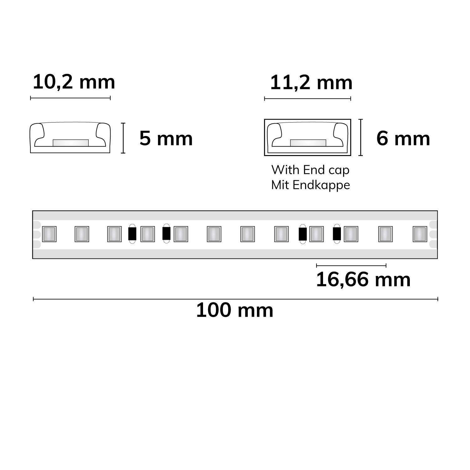 ISOLED LED AQUA927/960 PU Linear CCT Flexband, 24V DC, 7W|7 W, IP68, 5m Rolle, 120 LED/m - 3