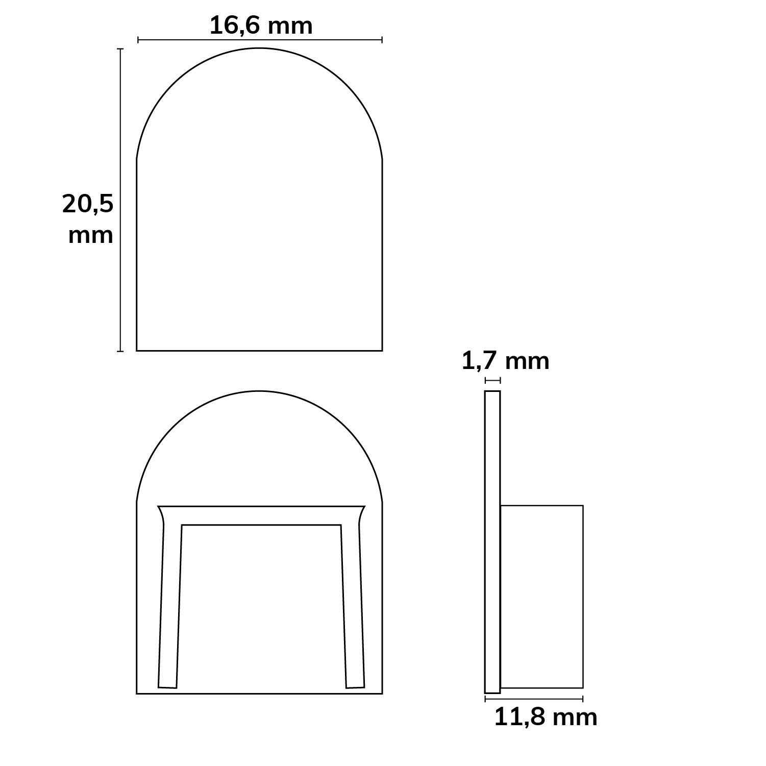 ISOLED Endkappe EC13W weiß für Profil SURF12 BORDERLESS, 1 STK - 2